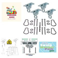 Heavy Duty Swing Hangers, Set of 4, Cast Iron  Mounting Hardware