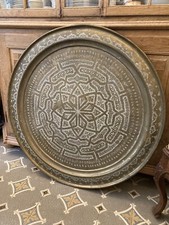 Tablett riesig knapp 1 Meter / 7 KG Messing orientalisch Teetablett
