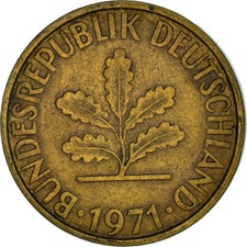 #365963 M&uuml;nze, Bundesrepublik Deutschland, 10 Pfennig, 1971, Stuttgart, SS, Br