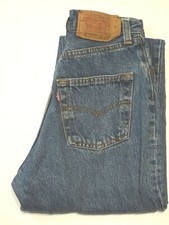 Levi's 901  high waisted tapered jeans women's W26 L32 mid blue LEVB153