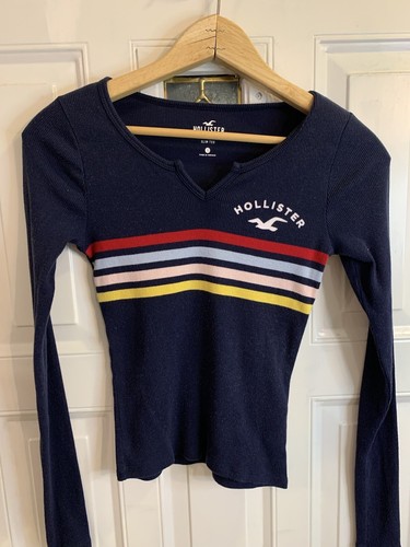 Hollister Navy Blue tight fit long 