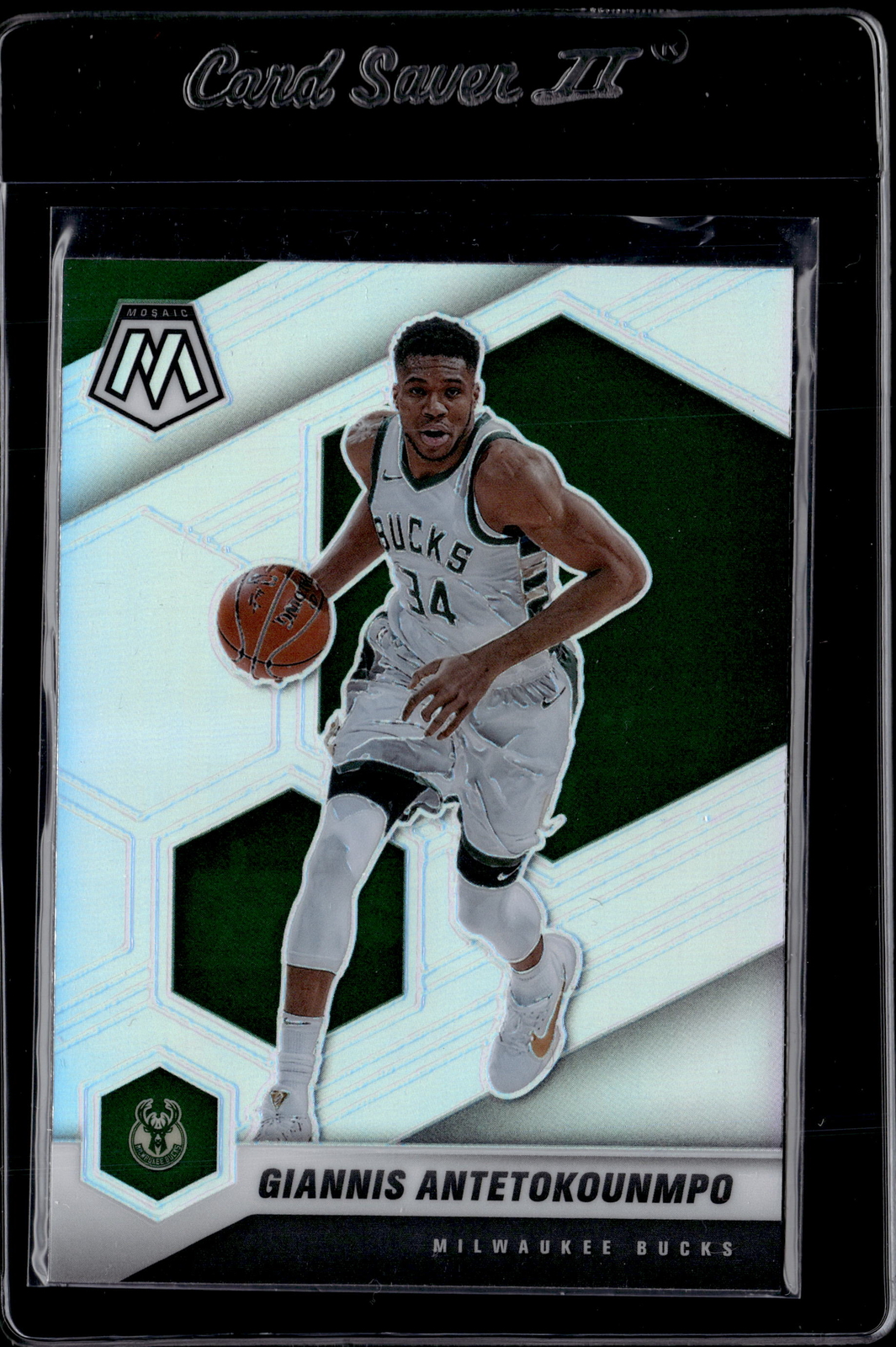 2020-21 Panini Mosaic Giannis Antetokounmpo #80 Silver