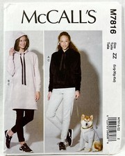 2018 McCalls Sewing Pattern M7816 Womens Top Dress Pants Dog Coat Sz 16-26 11096