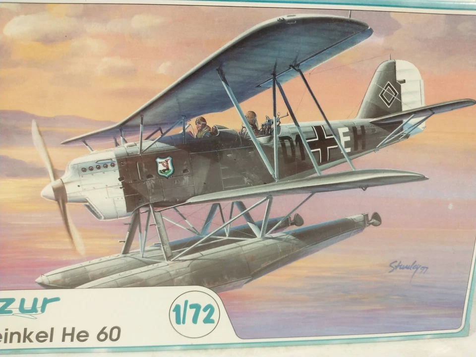 Kit modelo avión flotador monomotor 1:72 alemán Azur Heinkel He 60 años 1930-Segunda Guerra Mundial Foto 2 de 4