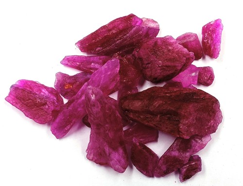 Africa Rough Semi Transparent 100 Ct Natural Red Ruby Lot Certified Gemstone - Picture 3 of 8