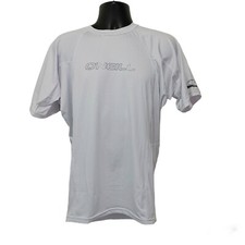 O'neill Men's Basic Skins Short Sleeve Crew White Rashguard Size XL SLIM FIT