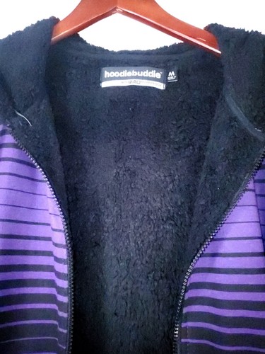 Hoodie Zip Pyrple Sweatshirt Earbuds MP3 Headphones Sz- M #003 Clearance: $24 - Picture 3 of 13