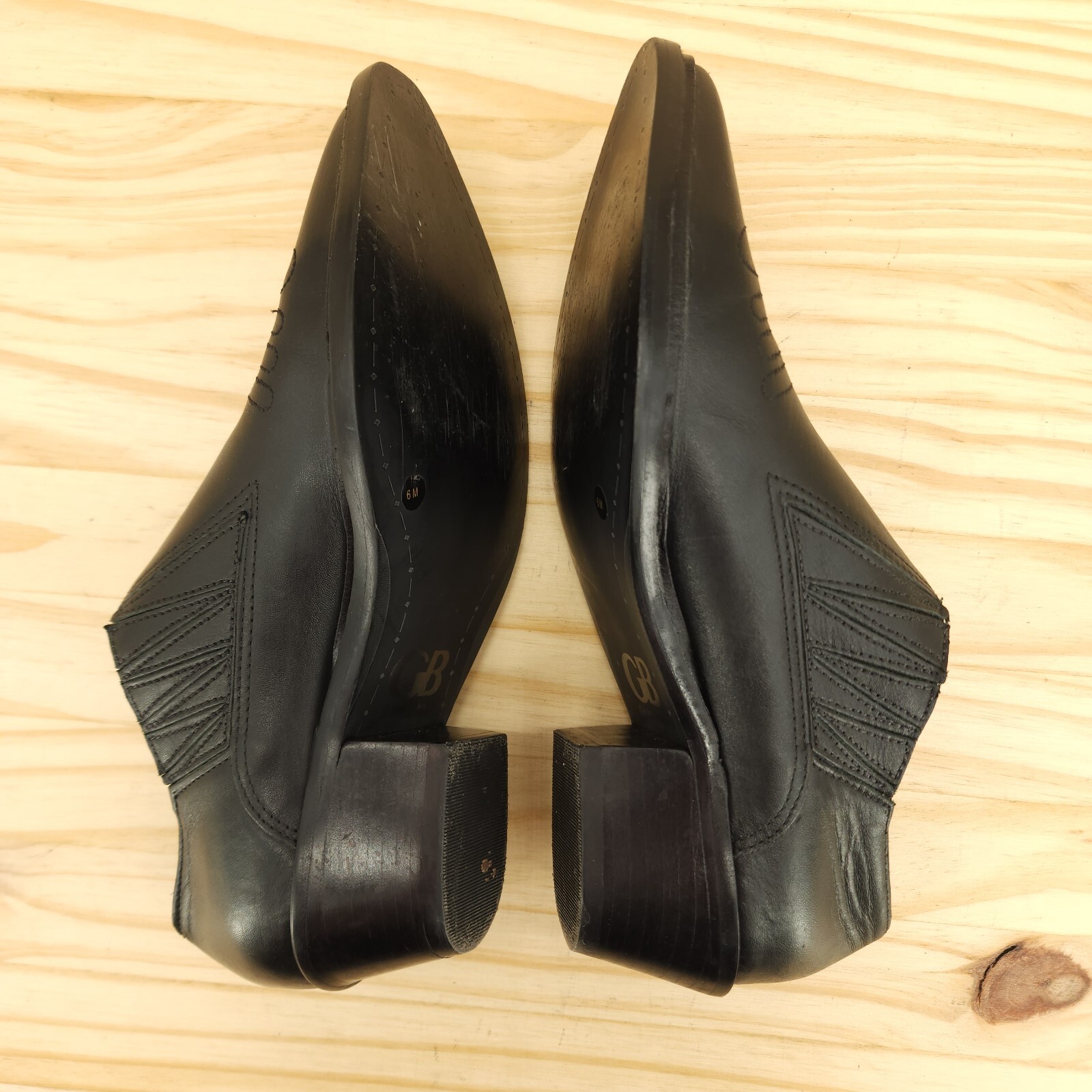 Gianni Bini Women's Cowboy Booties Sz 6 M Black Leather Western Cowgirl Outdoor