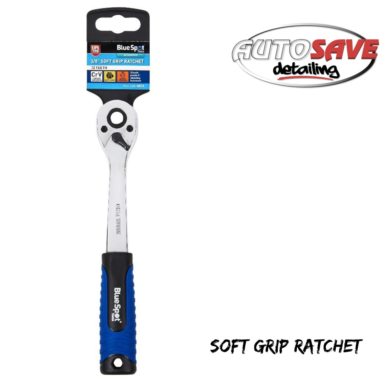 BlueSpot - 3/8"" Soft Grip Ratchet (72 Teeth)