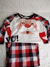 PatPat Women s Santa Ho Ho Ho Plaid Christmas Pajama Set- Size Large