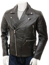 New Men Lambskin Motorcycle biker Genuine Leather Jacket Cafe Racer Vest 929A