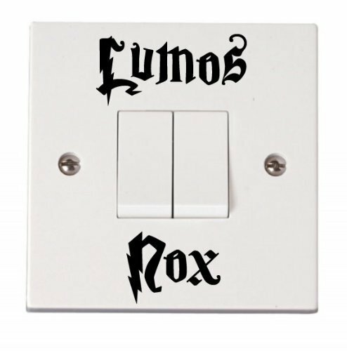 'Lumos Nox On & Off' funny light switch decal graphic sticker (BLACK ...