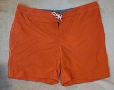 VTG L.L. Bean swim trunks Adult 40 Regular orange Lined nylon Mens 0DRK1