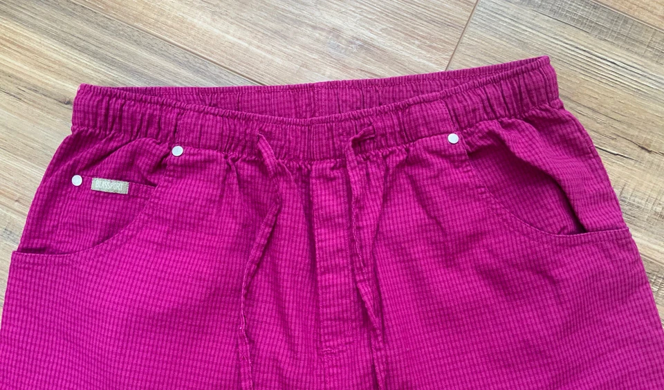 VINTAGE WOMEN’S BLASSPORT KNIT LIKE DARK PINK ELASTIC WAIST PANTS SIZE 10 - Image 4 of 4