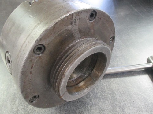 USED 6" 3-Jaw Self-Centering Universal LOO Back Lathe Chuck w/Wrench (YMC) - Picture 6 of 12