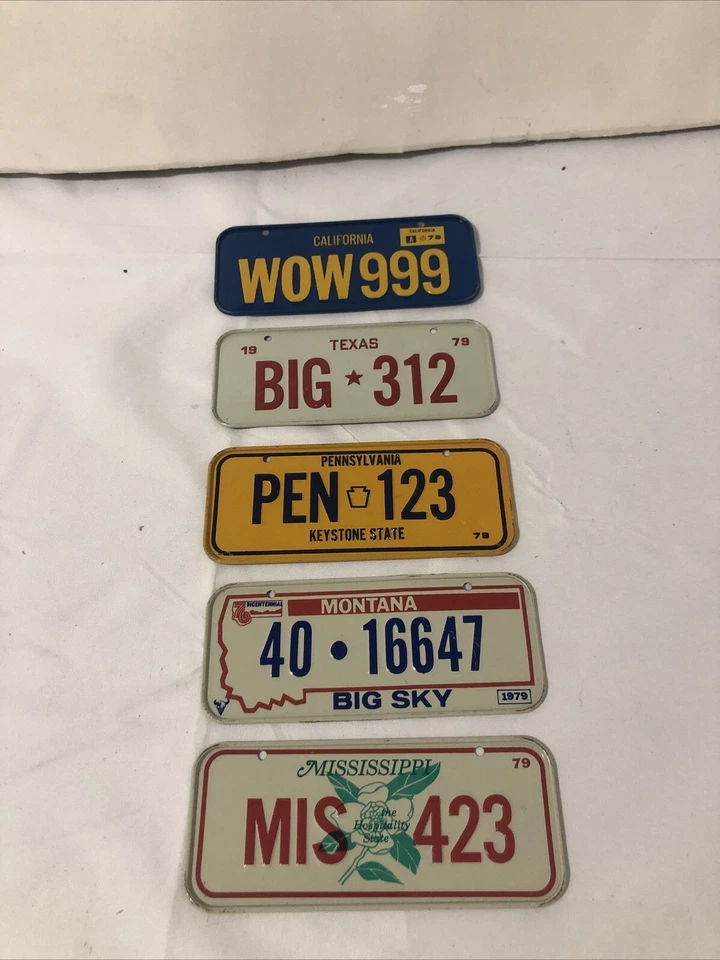 Lote de 5 matrículas de bicicleta 1979 General Mills Wheaties cereal premios vin Foto 3 de 4