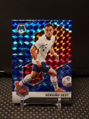 2021-2022 Mosaic Road To Qatar Sergiño Dest Reactive Blue fifa fanatics exclusiv