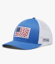 Columbia Men's PFG Fish Flag Snapback High Crown Ball Cap, Breathable Unisex O/S