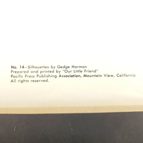 Póster de Colección Años 50 Gedge Harmon Siluetas Estampado Negro Blanco Niño Rezando 17x23 - Imagen 3 de 7