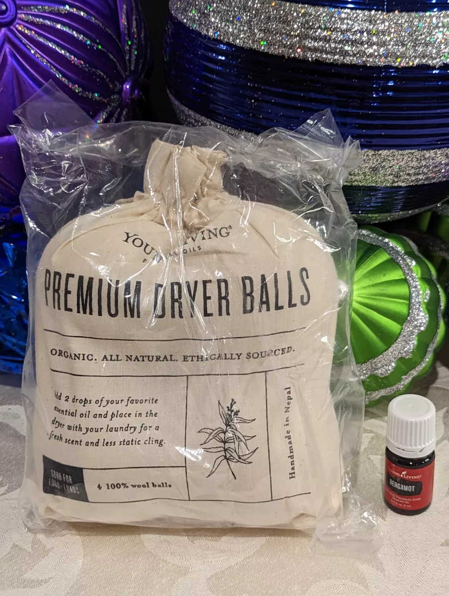 Young Living Essential Oils Premium Nepal WOOL DRYER BALLS (4ct) New  Bergamot