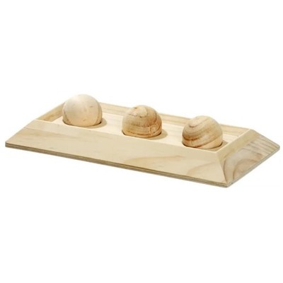 Rody Brain Train Board, 3 Kugeln L 30 cm B 15 cm H 6 cm natur