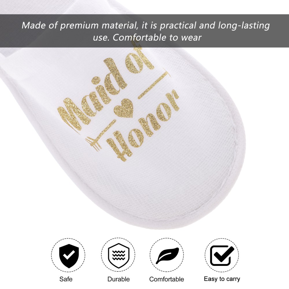 PANTOFOLA D’ORO 3 Paia Pantofole Festa Matrimonio Bambino Sposa Sposa Doccia Decorazioni