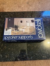 Vintage Pivotelli Speaker Pair Supports Graphite New Open Box Instructions