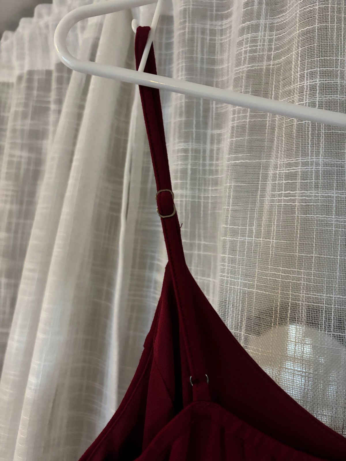 Ruby Red Dress Small – Adjustable Straps, Side Zi… - image 5