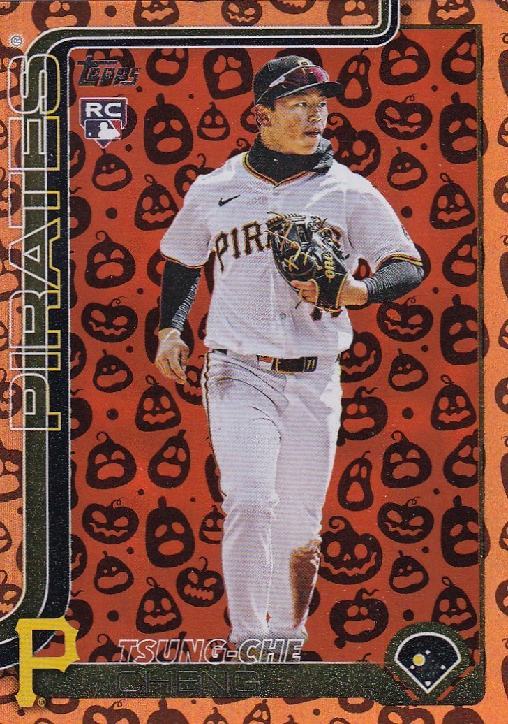 TSUNG-CHE CHENG TOPPS UPDATE JACK O LANTERN HOLIDAY FOIL RC PIRATES #US-72 2025