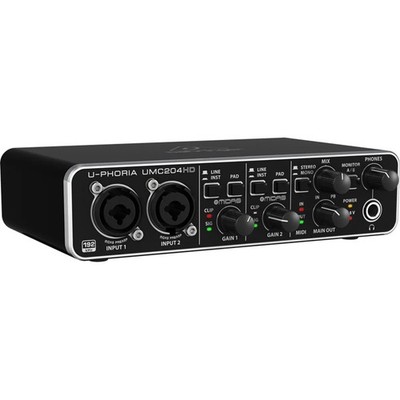 Behringer U-Phoria UMC204HD Audiophile 2x4 USB Audio/MIDI Interface - SKU2099057