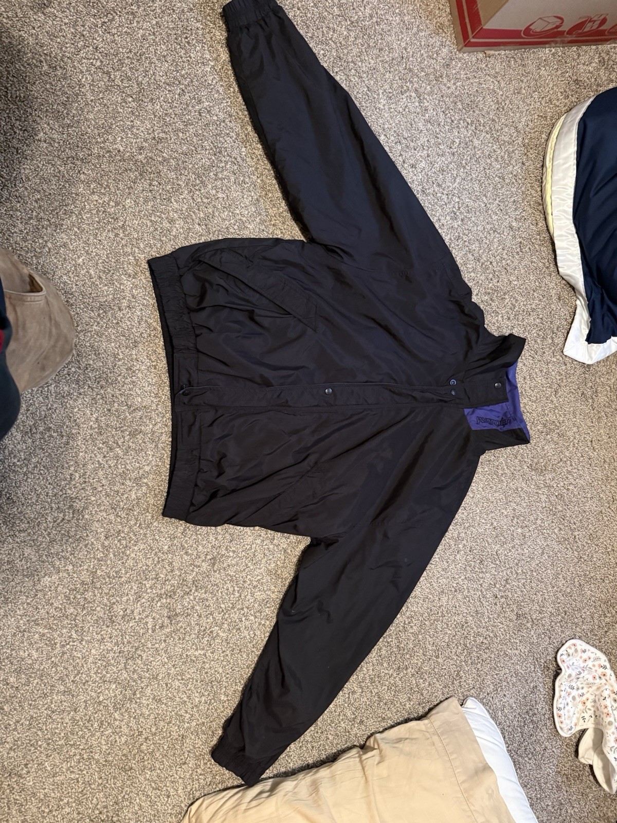 Vintage Jansport Men's Jacket Size Large Black Full Zip