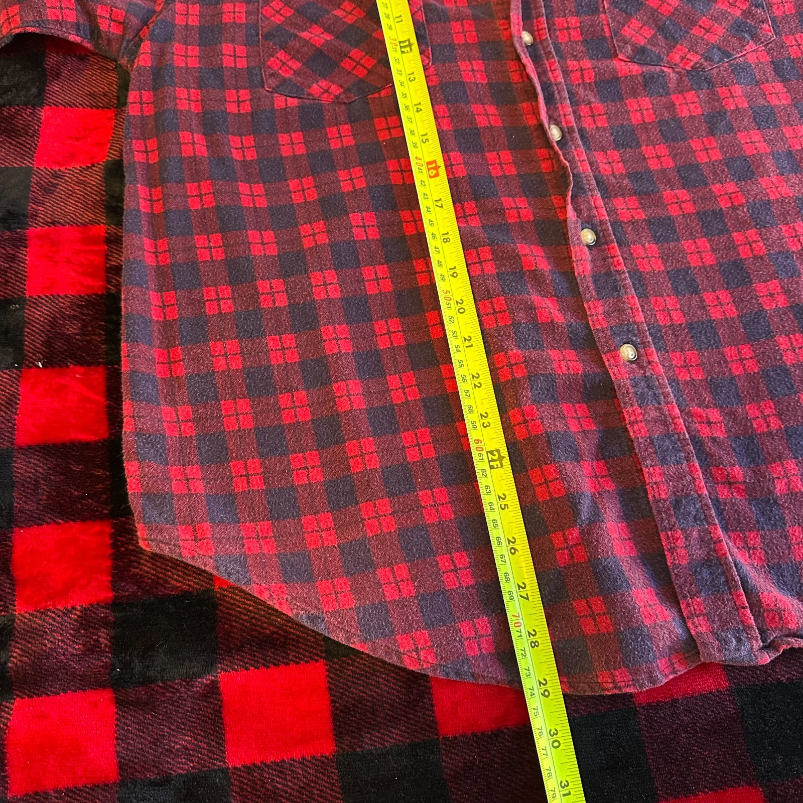 Basic Editions Casual Button Down Mens Large Red … - image 5