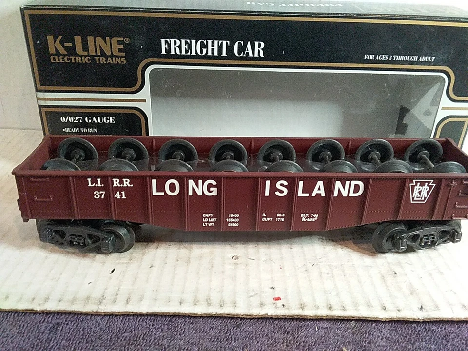 K-Line K651-3741 Long Island RR Gondola W/wheel Load- LIRR New - Image 2 of 4