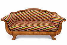 Antikes Biedermeier Sofa 19.Jh Kanapee Massivholz Vintage Sofa Kirschholz