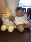 Cabbage Patch Kids Koosas Cat Plushie Plush stuffed Doll 2 Lot KT Factory Brown