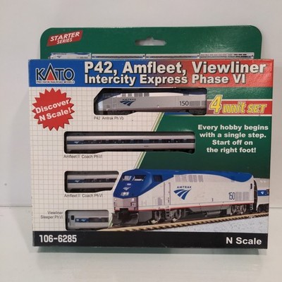 KATO N Scale Amtrak Intercity Express Set Amfleet Viewliner P42 106-6285