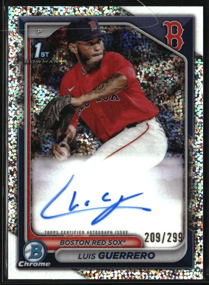 2024 Bowman Chrome Luis Guerrero Auto Speckle Refractors 209/299 #CPA-LG