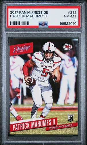 2017 PANINI PRESTIGE #232 PATRICK MAHOMES II ROOKIE RC PSA 8