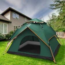 3-4 Man UK Outdoor Automatic Instant Double Layer Pop Up Camping Tent Waterproof