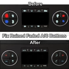 A/C Climate Control Dash Button Repair Decal For GMC Buick Chevrolet Tahoe Yukon