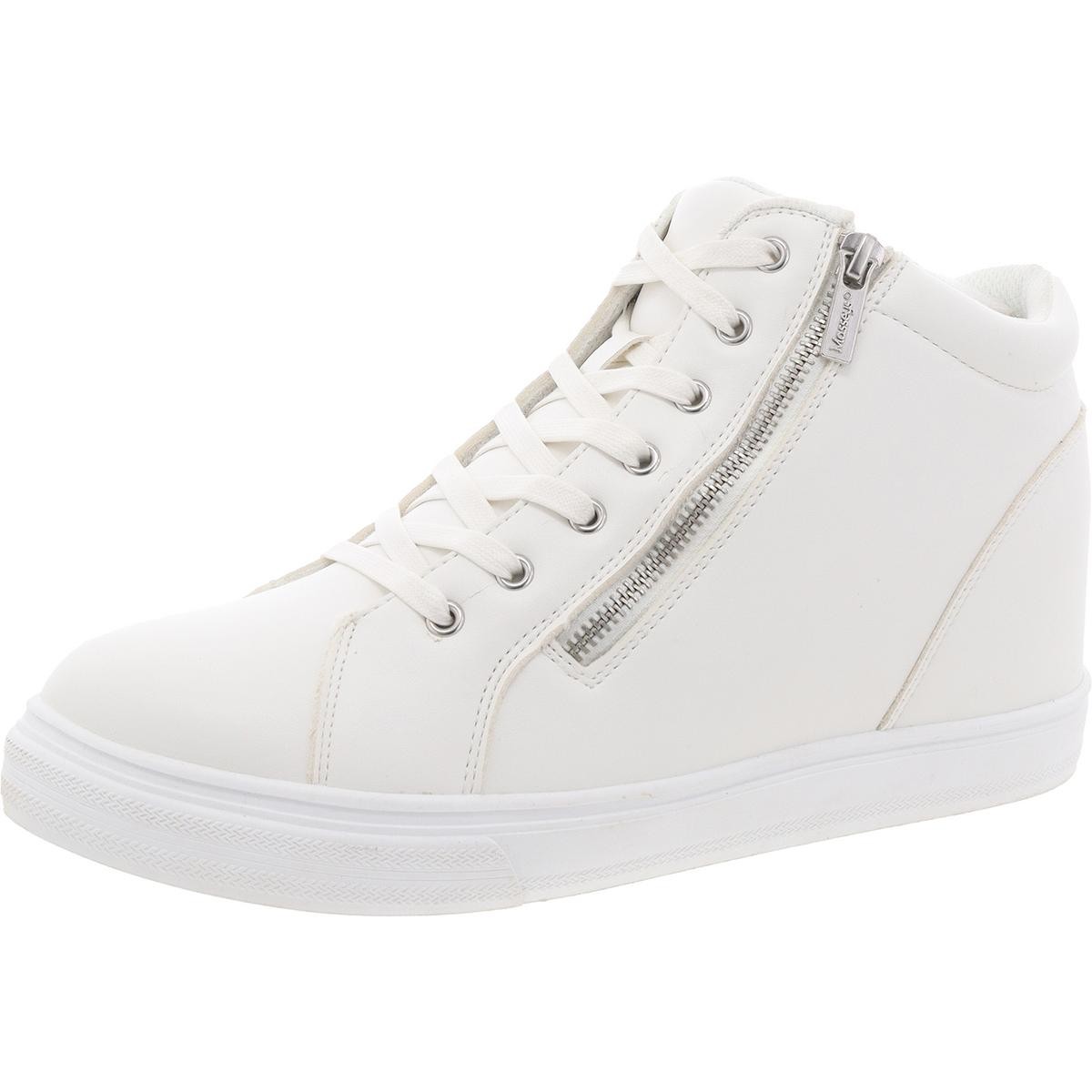 Женские белые высокие кроссовки Masseys на шнуровке шириной 10 см (C, D, W) BHFO 5199