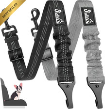 Dog Seat Belt, 2 Packs Latch Bar Attachment Dog Car Seatbelt Metal Buckle Vehicl