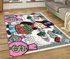 Funny Gift Rug - Monopolies Game - Basket of Moneyyy