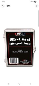 Case of 100 BCW 25 Count Hinged Plastic Baseball Trading Card Boxes hinge box