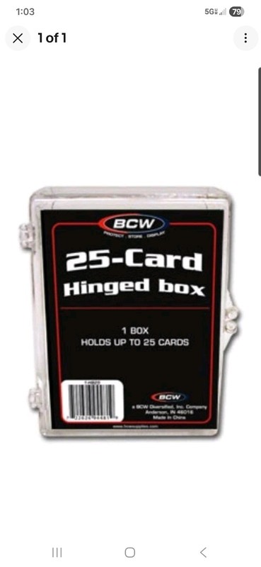 Case of 100 BCW 25 Count Hinged Plastic Baseball Trading Card Boxes hinge box