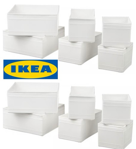 IKEA SKUBB Scatola Portaoggetti Cassetto Organizer Confezione da 12 Bianco NUOVISSIMA - Foto 2 di 6