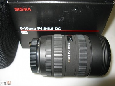 Sigma Weitwinkel-Zoom Objektiv 8-16 mm / 4,5-5,6 DC für Canon digital Kamera Top