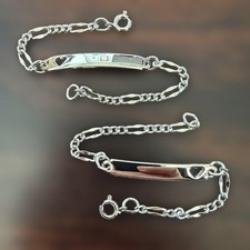 Vintage US Speidel ID Bracelet Set 2 Heart Watermark Kids Size