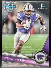 2023 Bowman University Chrome #3 Treshaun Ward Kansas State Wildcats