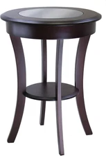 Cassie Accent Table, Cappuccino 20 Inches